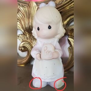 " A Special Toast To Precious Moments" Pink and Cream Figurine
